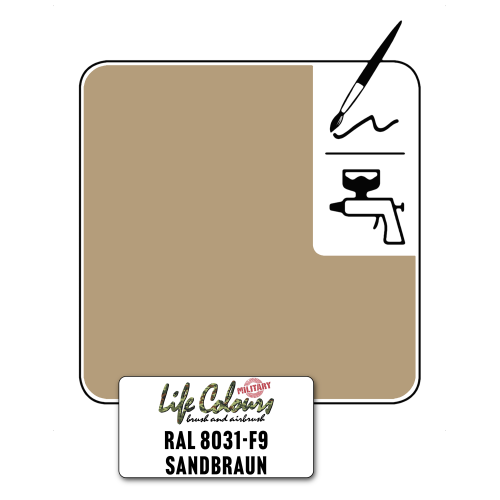 Life Colours RAL 8031-F9 Sandbraun matt 15 ml