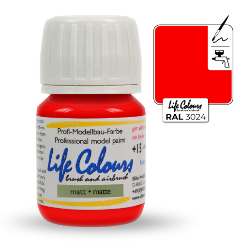 Life Colours RAL 3024 Leuchtrot