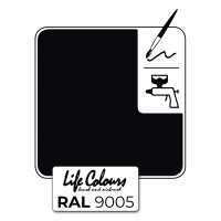 Life Colours RAL 9005 Tiefschwarz seidenmatt 100 ml