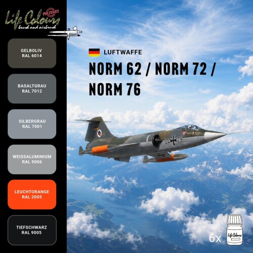 Life Colours Farb-Set Luftwaffe Tarnschema Norm 62, 72 & 76